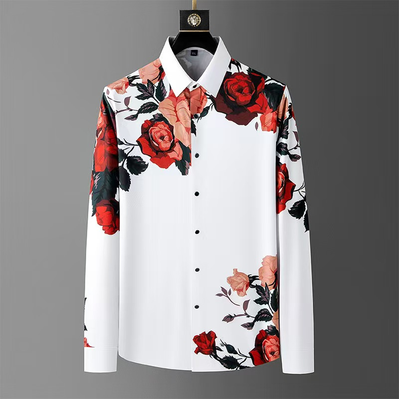 Men Formal Party Wear Shirt - Luxury High Quality Mens Vintage Floral