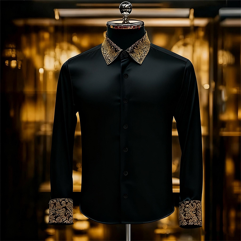 Men's Ethnic Style Exquisite F - огляд і ціна Men Formal Party Wear Shirt