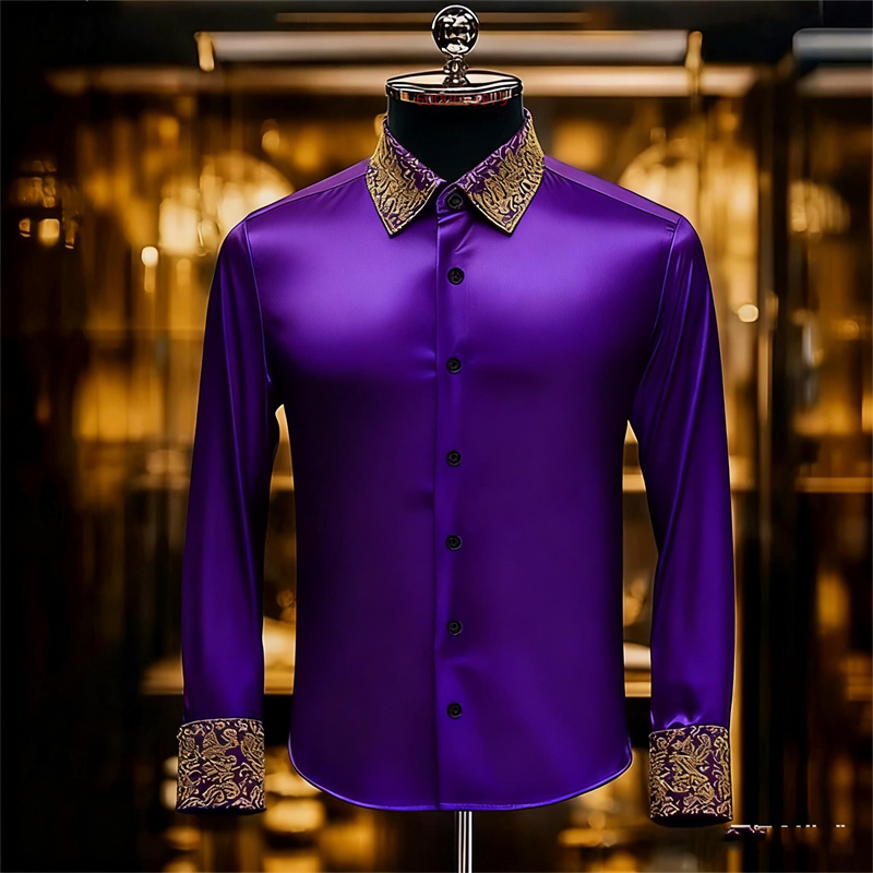 Men's Ethnic Style Exquisite F - огляд і ціна Men Formal Party Wear Shirt