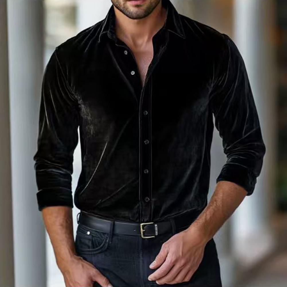 Men Velvet Shirt Men's Velvet  - огляд і ціна Men Formal Party Wear Shirt