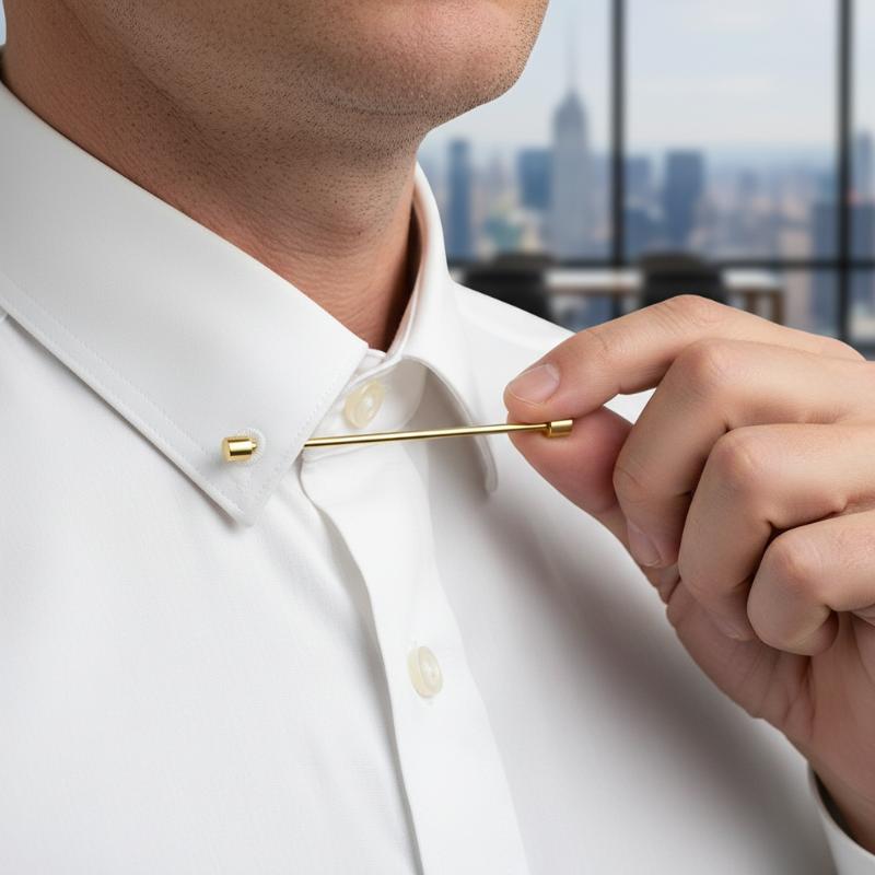Shirt Collar Bar Cylinder Scre - огляд і ціна Men Formal Party Wear Shirt