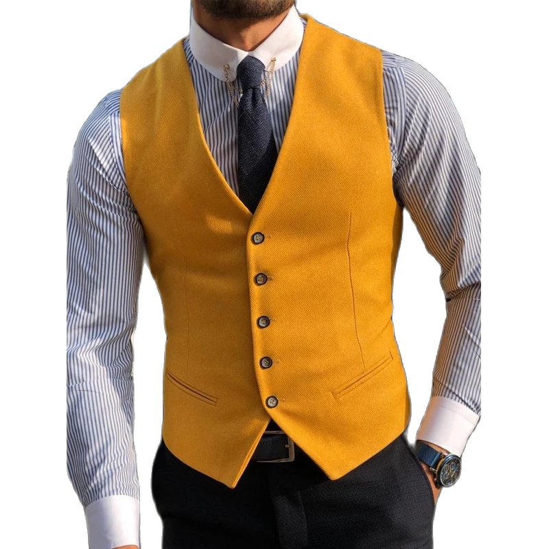 Men's Suit Formal V Neck Wool  - огляд і ціна Formal Vest Waistcoat