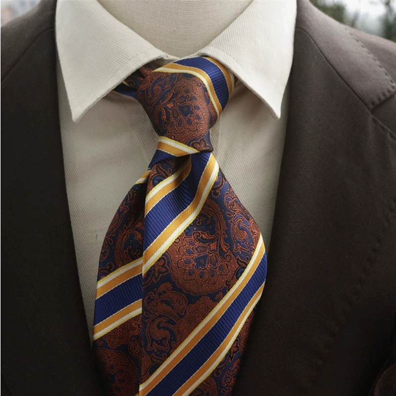 New Trendy Navy Brown Neckties - огляд і ціна Men Formal Party Wear Shirt