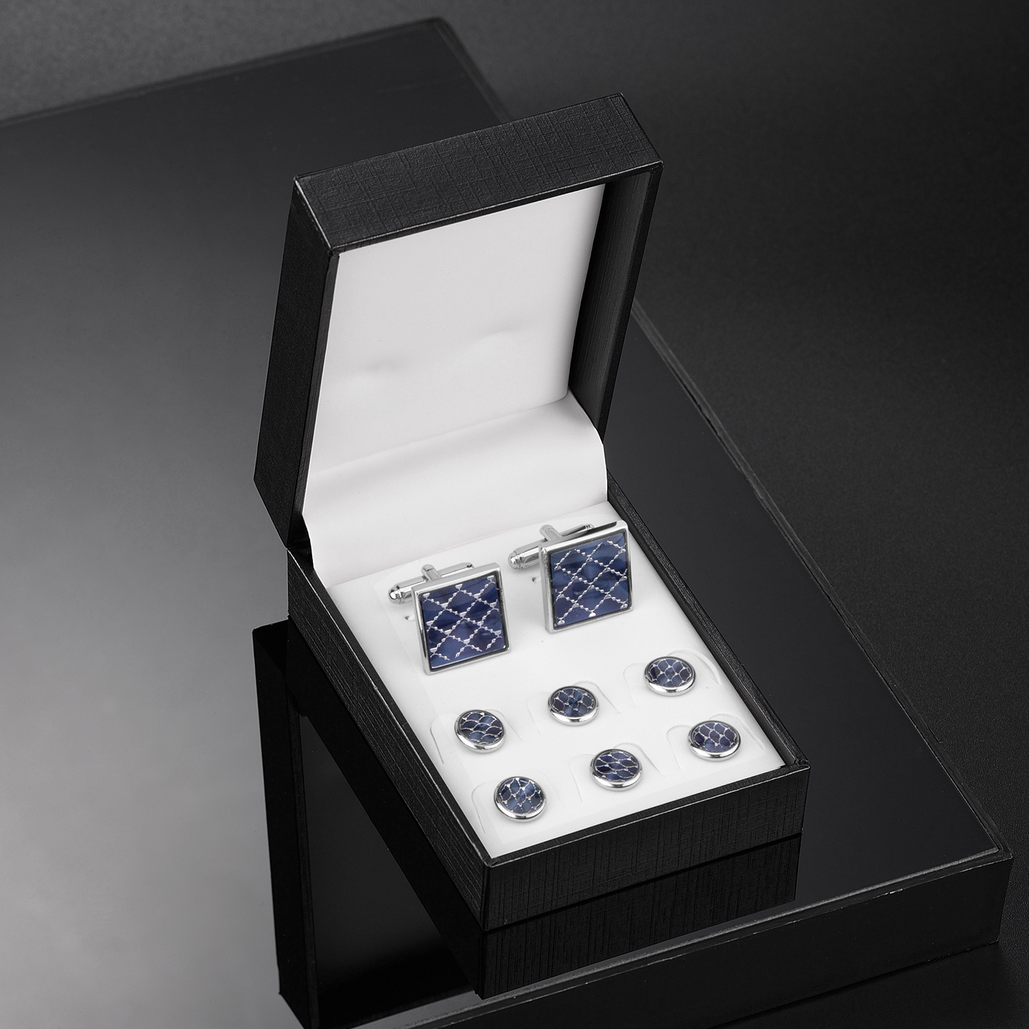 Cufflinks And Studs Set Shirt  - огляд і ціна Dress Shirt French Cuff