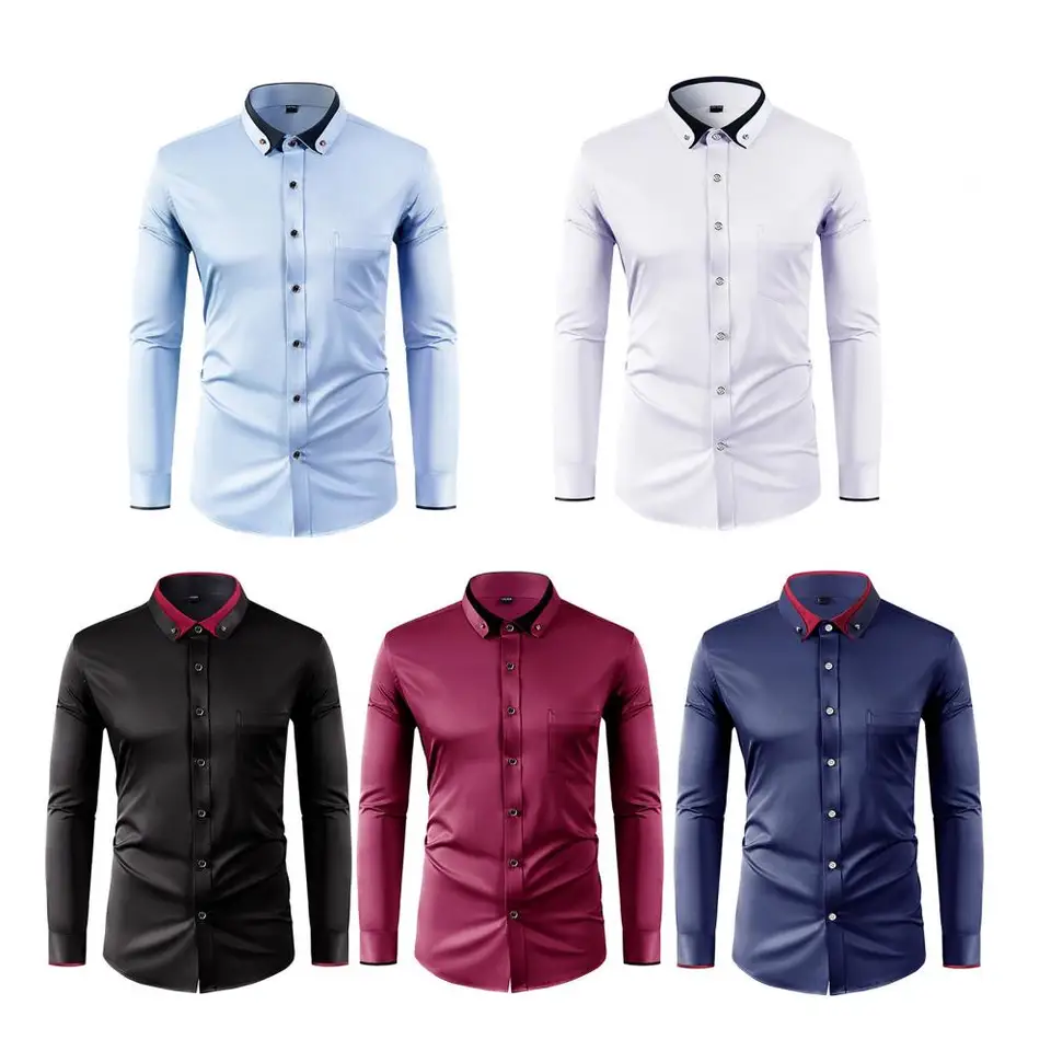 New Men's Fashion Pure Shirt C - огляд і ціна Men Formal Party Wear Shirt