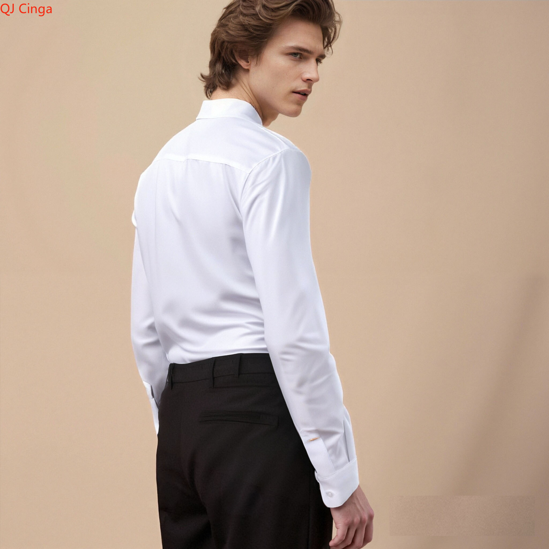 2026 New Men's White Tuxedo Sh - огляд і ціна Men Formal Party Wear Shirt
