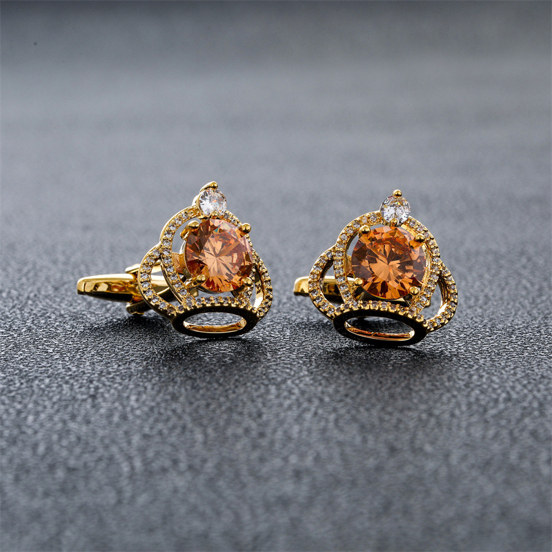 Men's Cufflinks Crown Zircon R - огляд і ціна Dress Shirt French Cuff