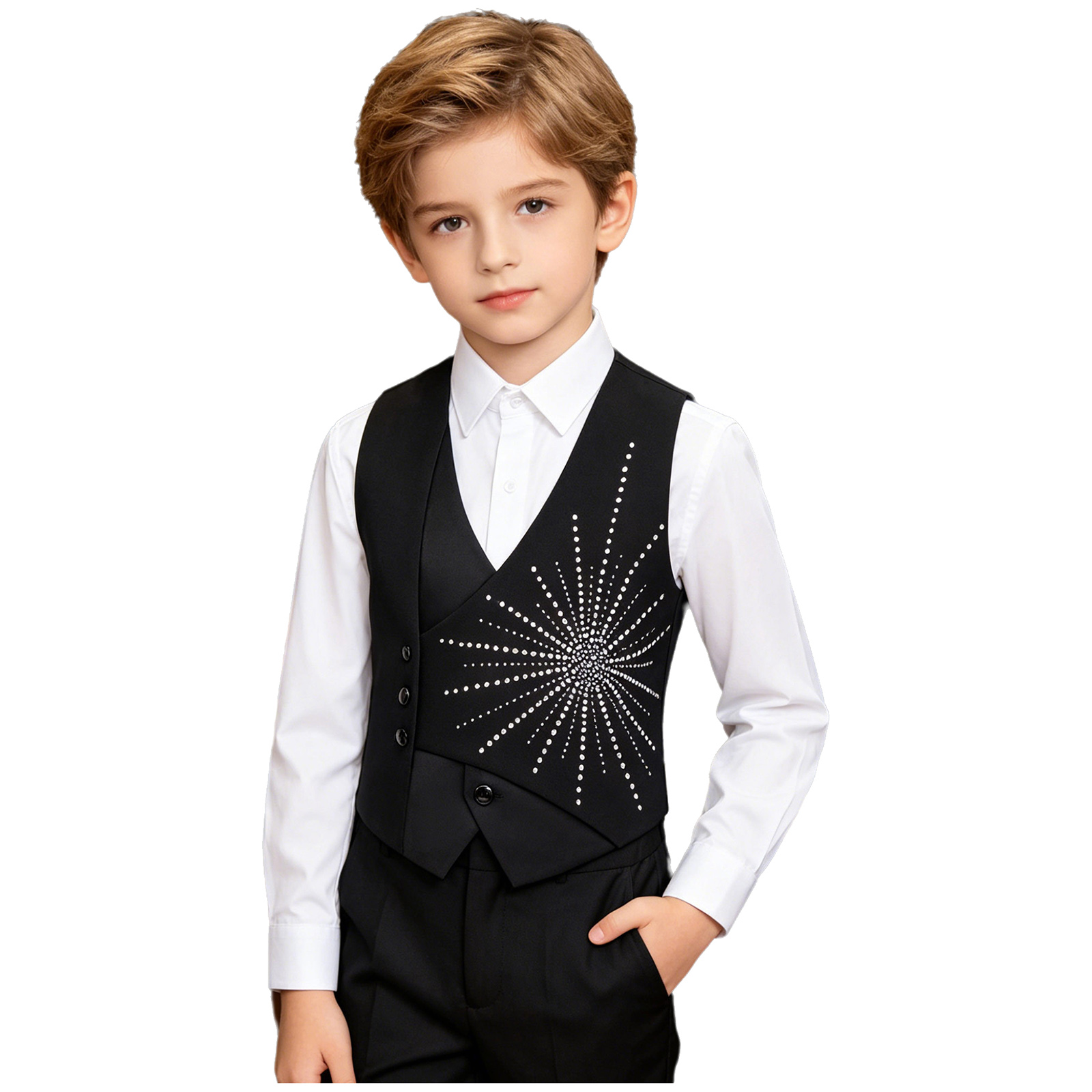 Kids Boys Gentleman Asymmetric - огляд і ціна Formal Vest Waistcoat