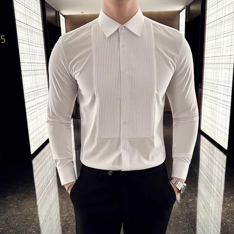 Wedding Party Wear Long Sleeve - огляд і ціна Men Formal Party Wear Shirt